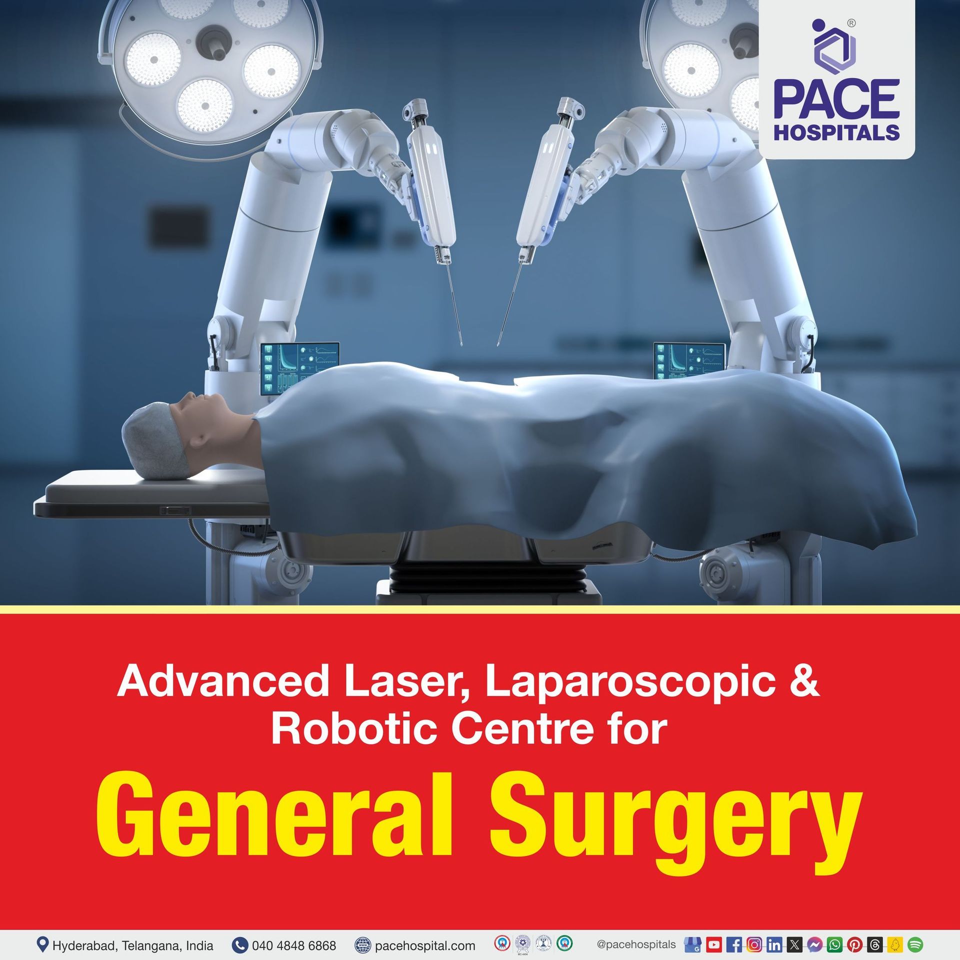 Laser, Laparoscopic & Robotic Centre for General Surgery General surgery hospital in Hyderabad | General surgery hospital near me | General surgery center | General surgeon hospital