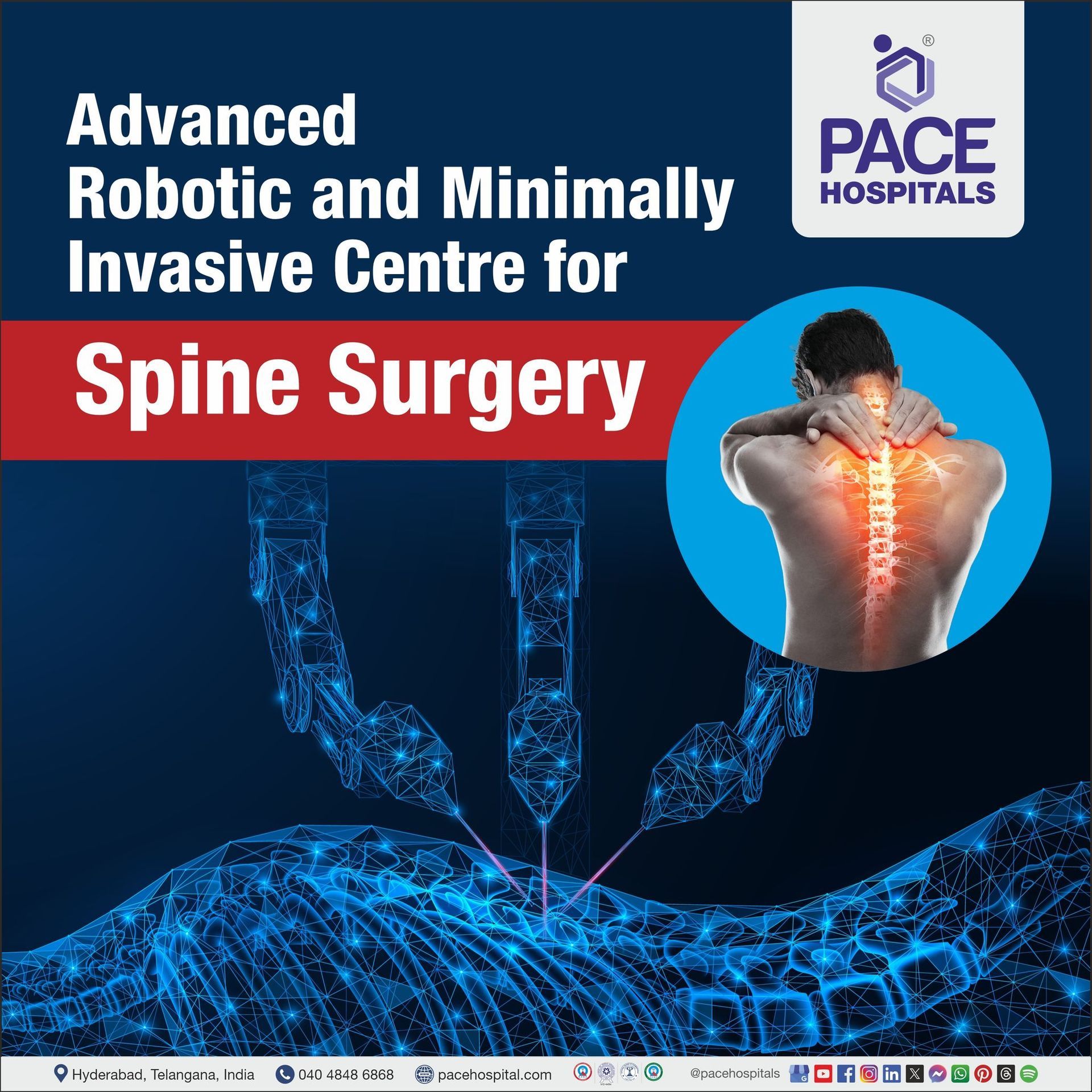 Robotic & Minimally Invasive Centre for Spine Surgery Best spine hospital in Hyderabad | top 10 spine surgery hospital in India | spine surgery hospital near me
