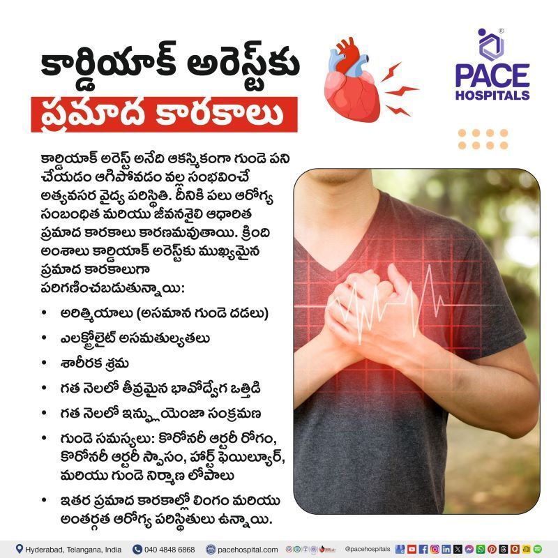 కార్డియాక్ అరెస్ట్ ప్రమాద కారకాలు | Cardiac Arrest Risk Factors in Telugu Cardiac Arrest Risk Factors in Telugu | కార్డియాక్ అరెస్ట్ ప్రమాద కారకాలు | Risk factors for Cardiac Arrest in Telugu