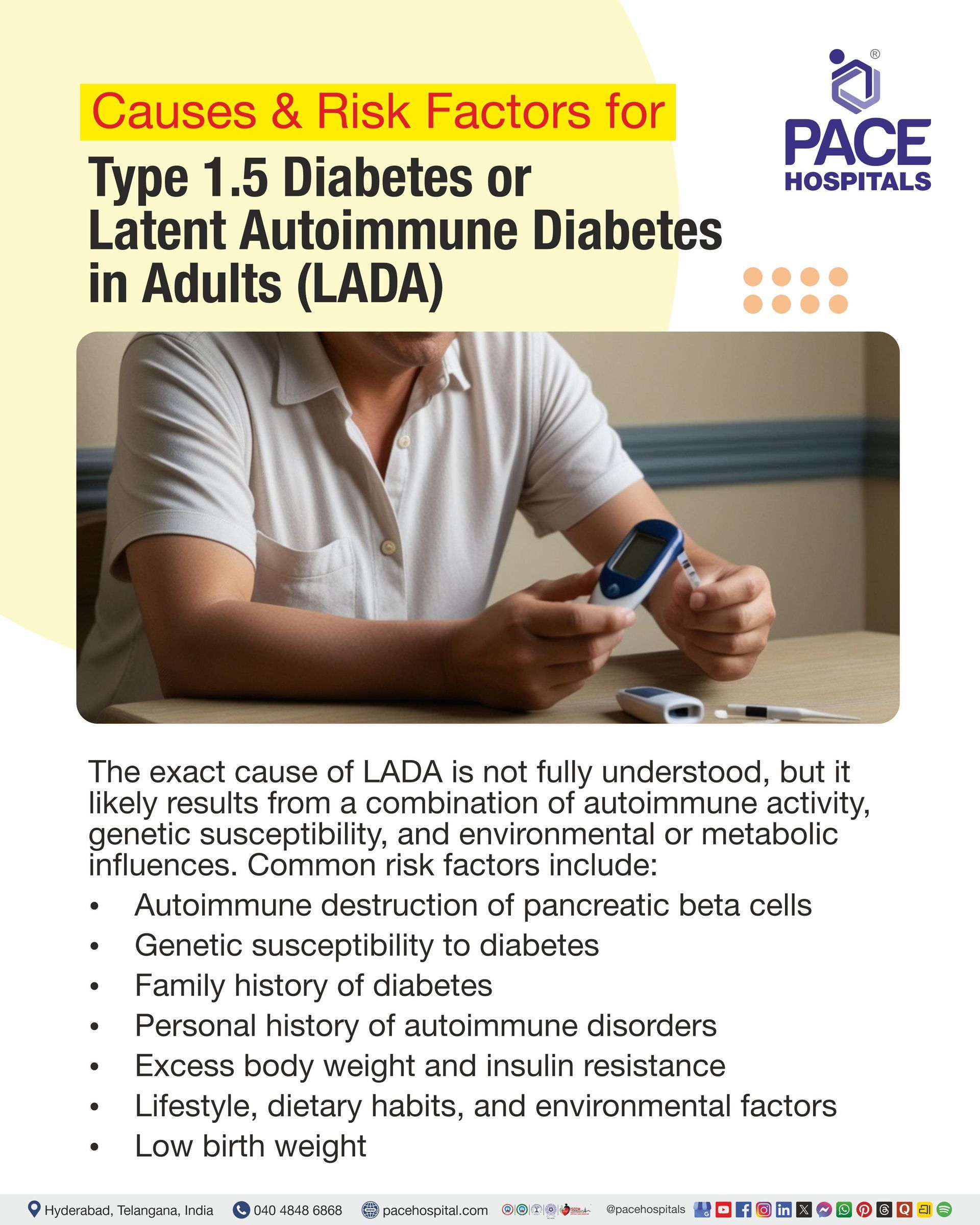 Causes & Risk factors of Type 1.5 Diabetes or Latent Autoimmune Diabetes in Adults (LADA) what causes lada diabetes I lada diabetes risk factors I Causes & Risk factors of LADA (1.5 Diabetes)