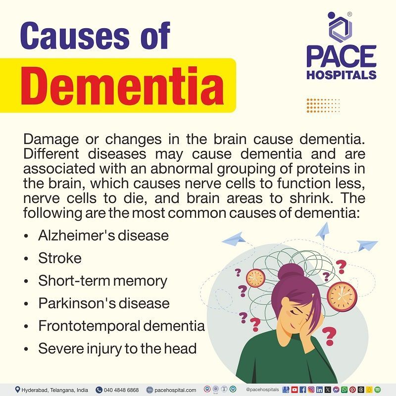 causes of dementia Dementia causes | what causes dementia | causes of dementia | reversible causes of dementia | common causes of dementia | Visual showing the various causes of dementia and a woman experiencing it