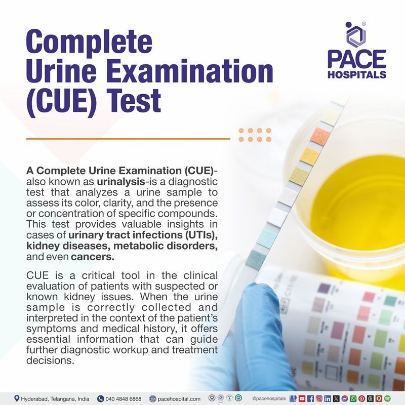Best Hospital for CUE Test in Hyderabad, Telangana Urine test near me in Hyderabad | Best hospital for complete urine examination in Telangana, India | complete urine test price | CUE test hospital