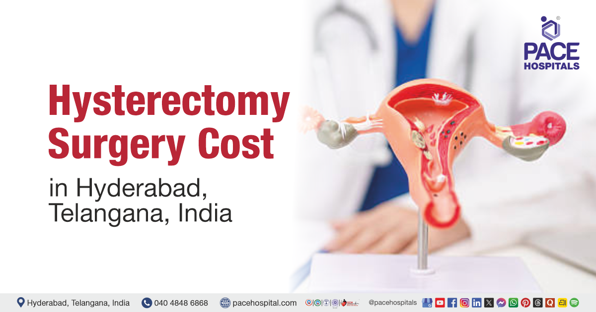 Cost of hysterectomy surgery at PACE Hospitals in Hyderabad, India. hysterectomy operation cost esti