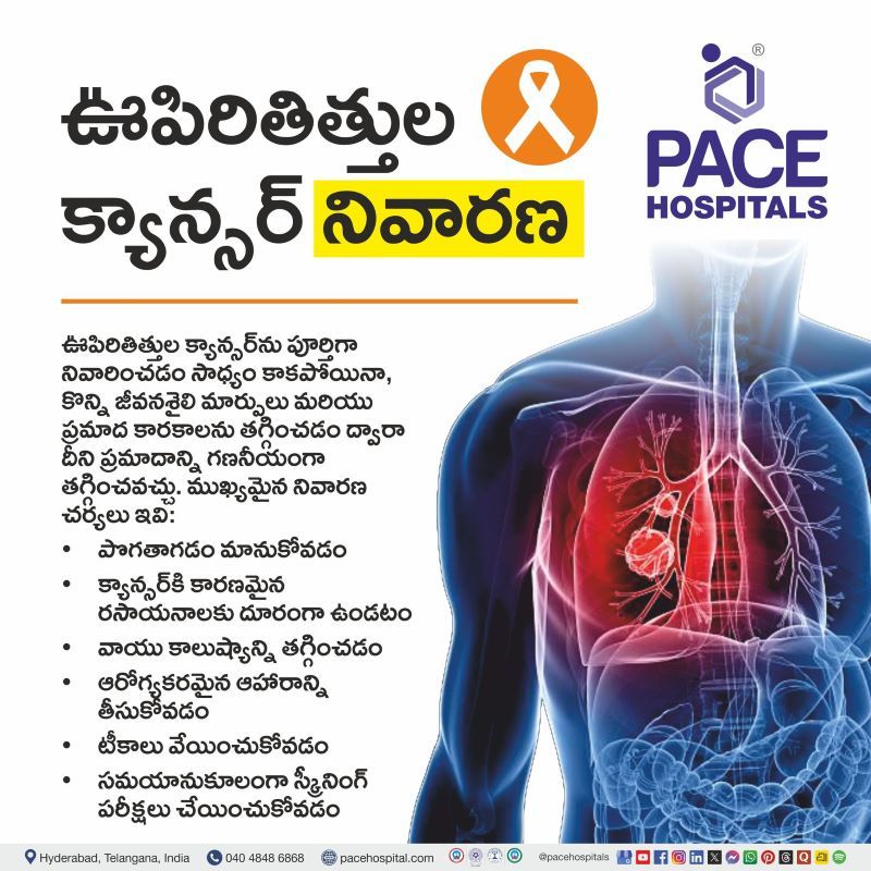 Lung Cancer Prevention in Telugu | ఊపిరితిత్తుల క్యాన్సర్ నివారణ | How to prevent lung cancer in Telugu