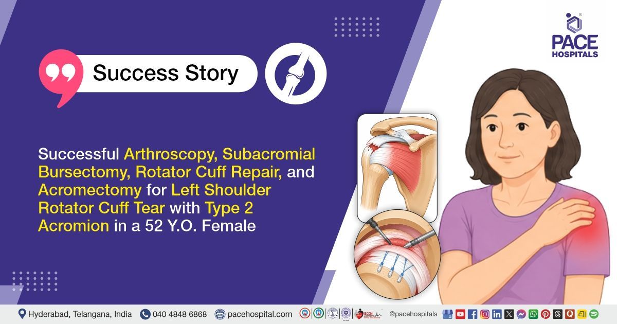 Successful Arthroscopy and Rotator Cuff Repair for Shoulder Rotator Cuff Tear at PACE Hospitals