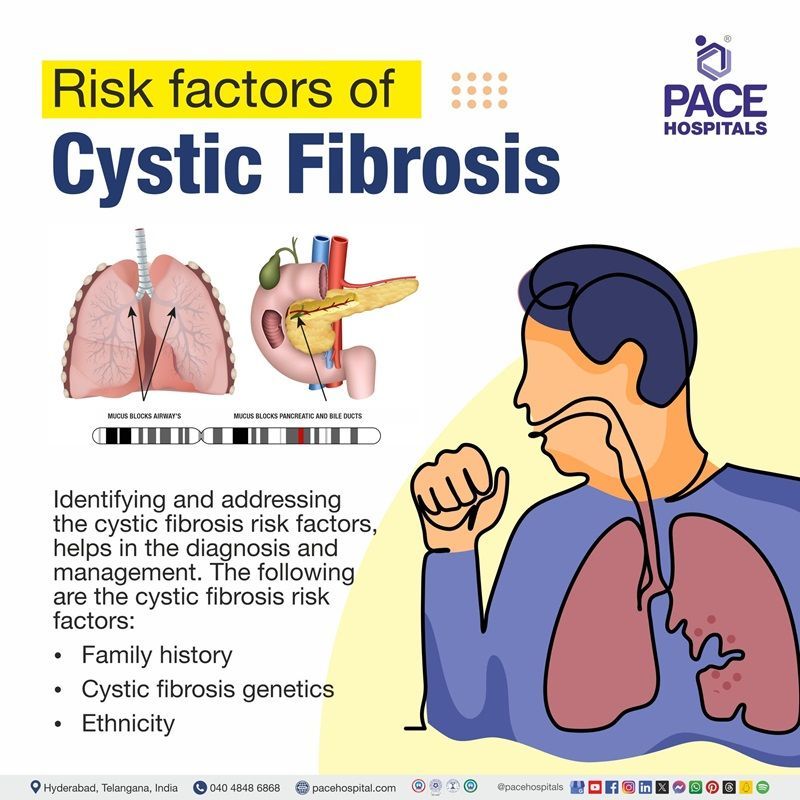 Cystic fibrosis risk factors cystic fibrosis risk factors | risk factors of cystic fibrosis | causes and risk factors of cystic fibrosis | Visual depicting the risk factors of cystic fibrosis