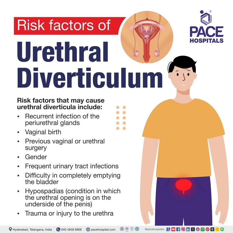 Urethral diverticulum risk factors risk factors of Urethral diverticulum | Urethral diverticulum risk factors | What are the risk factors of Urethral diverticulum | visual revealing the risk factors of Urethral diverticulum