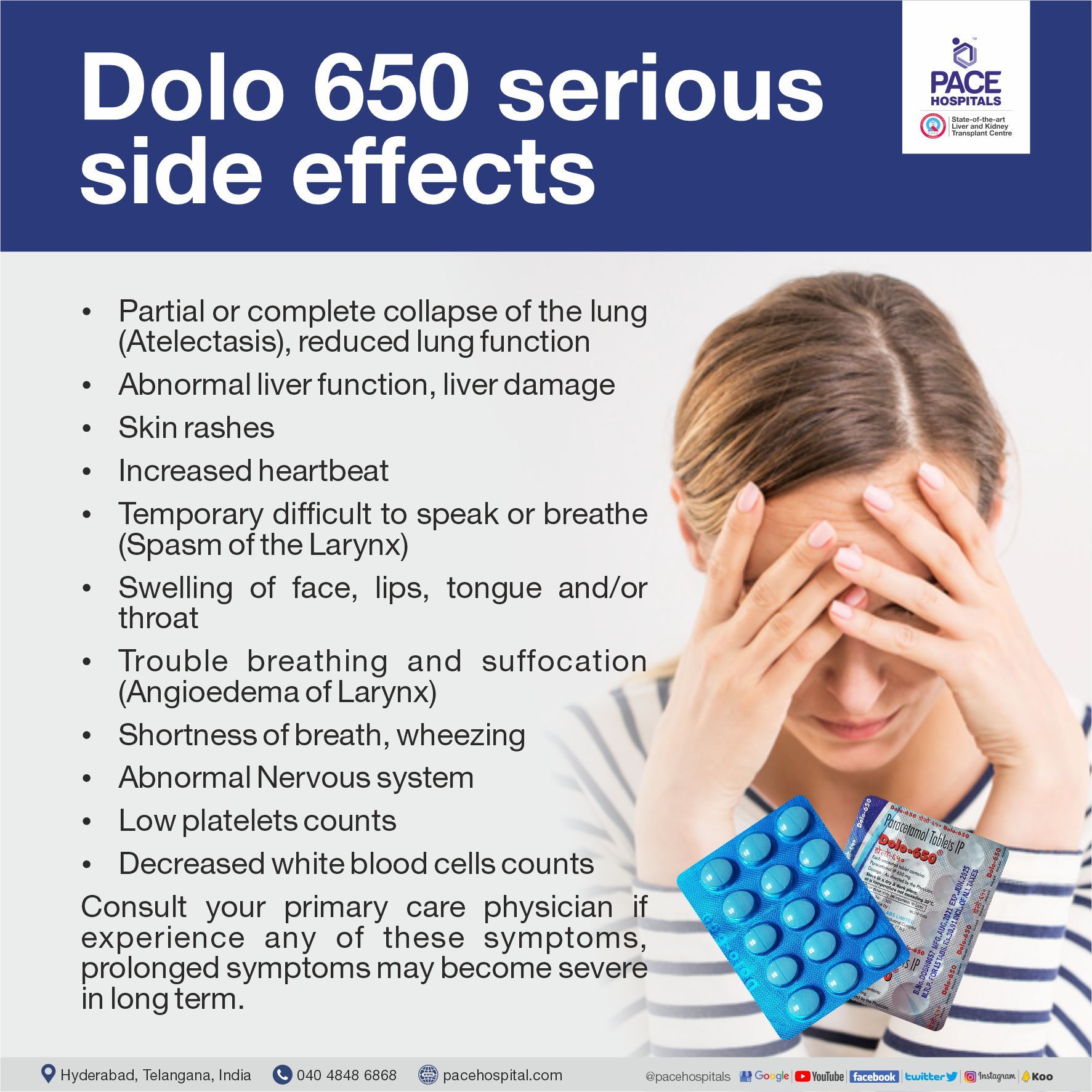 Serious side effects of Dolo 650 tablet Serious side effects of Dolo 650 tablet