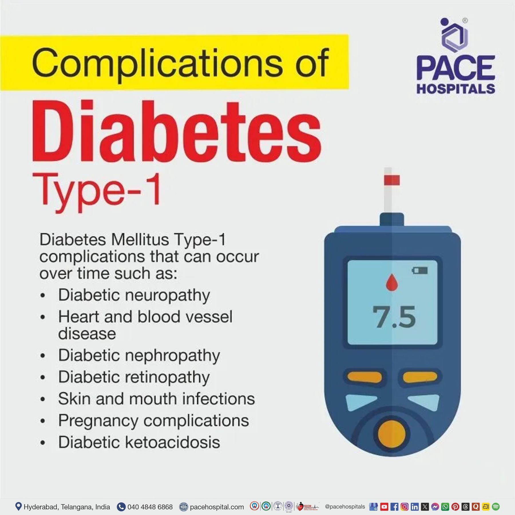 Type 1 diabetes complications | diabetes mellitus type 1 complications