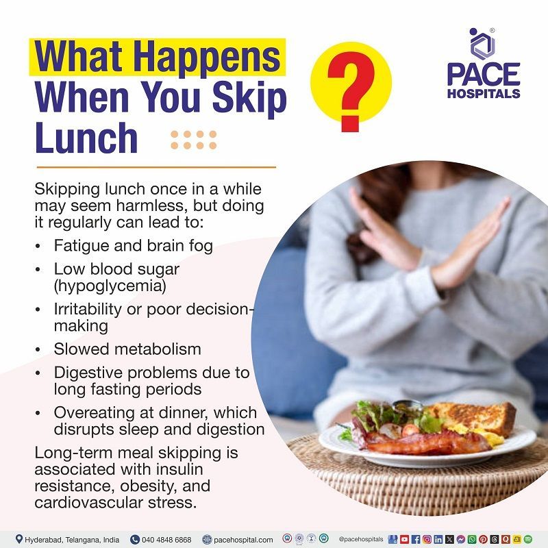 Health risks of skipping lunch Why skipping lunch is unhealthy