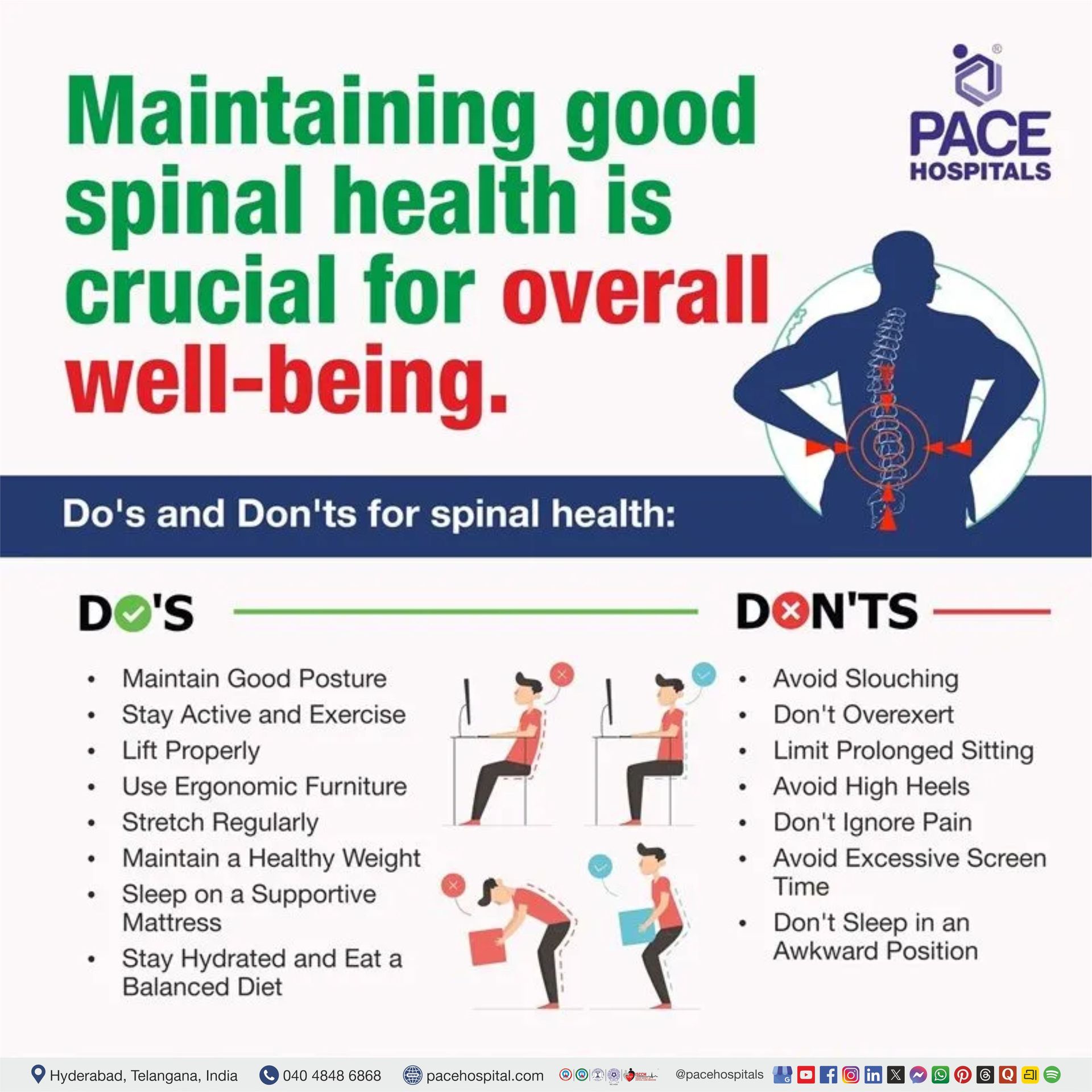 Dos and Don'ts for spinal health Dos and Don'ts for spinal health