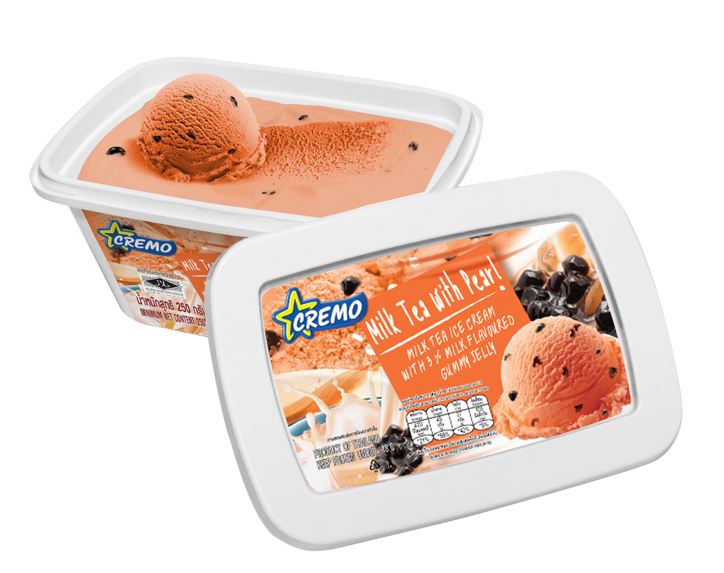 ครีโม ชาไทยไข่มุก | Thai Tea with Pearl | Ice cream Cup