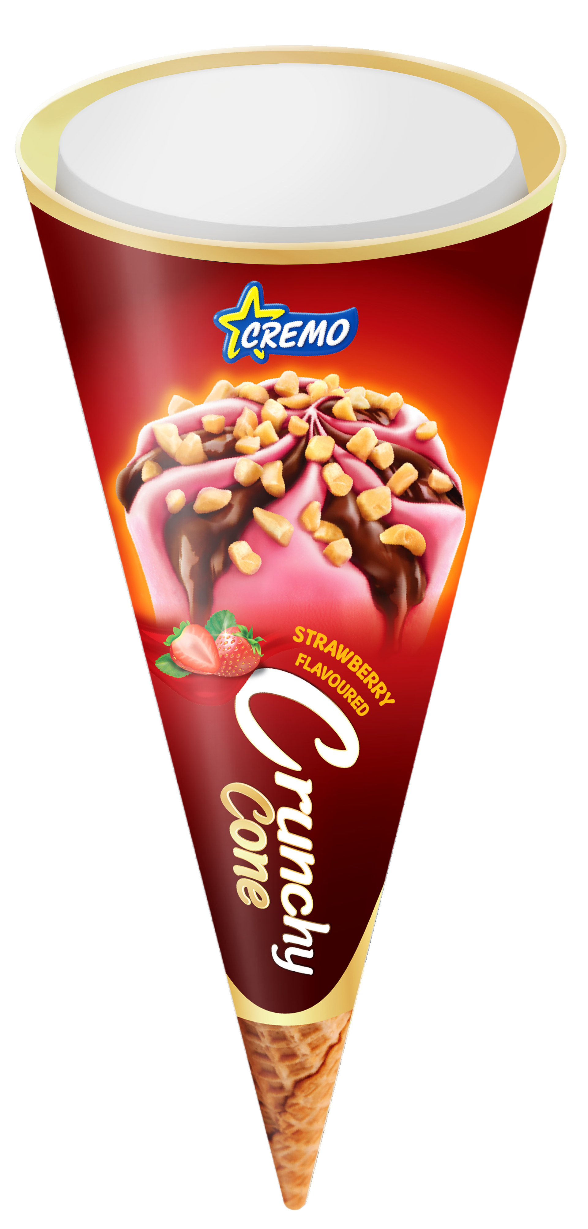ครันชี่ โคน คลาสสิค สตรเบอร์รี | Crunchy Cone Classic | Ice cream Cremo