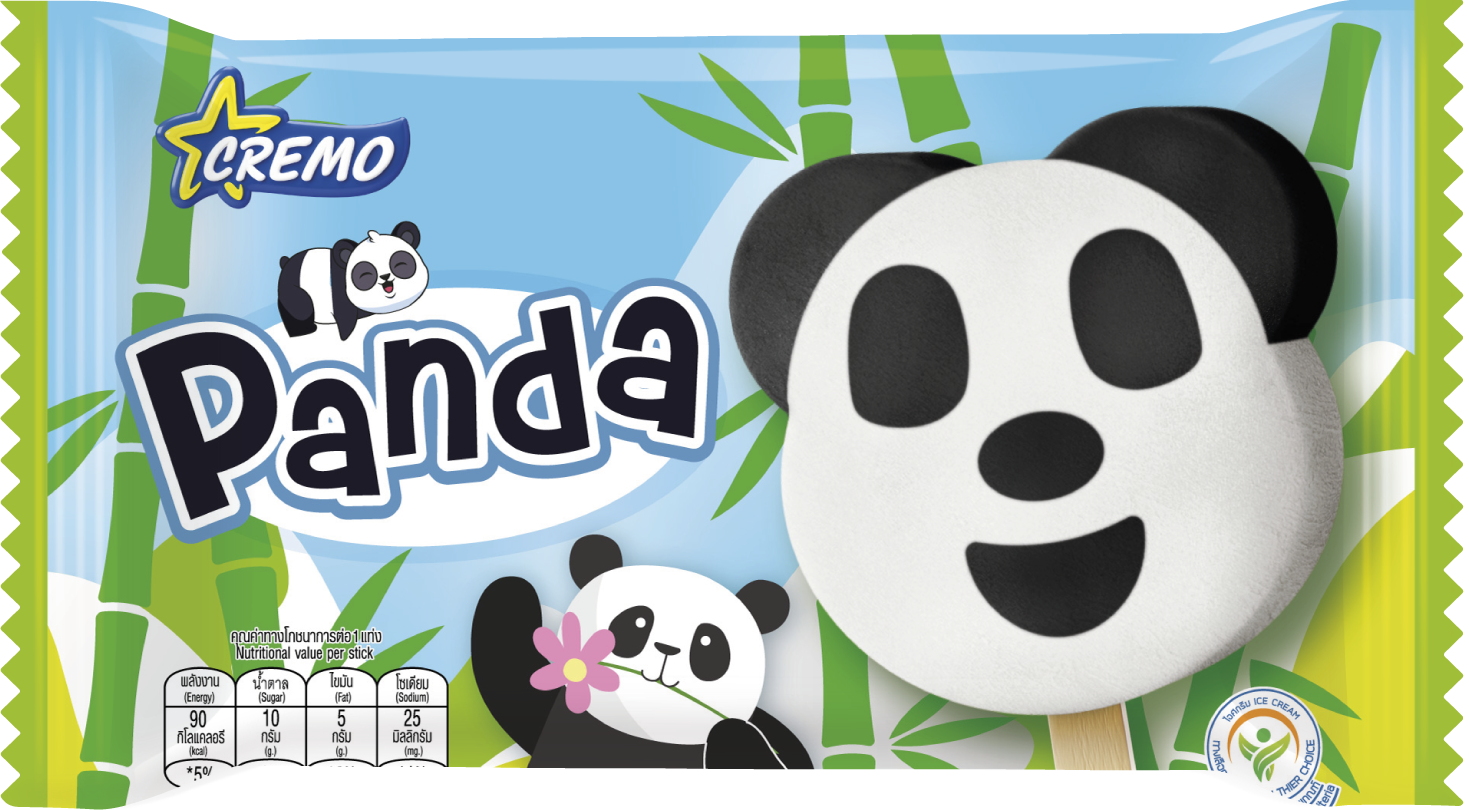 ครีโม แพนด้า ช็อกโกแลตและวานิลลา | Panda | Ice cream Cremo | ไอศกรีมครีโม