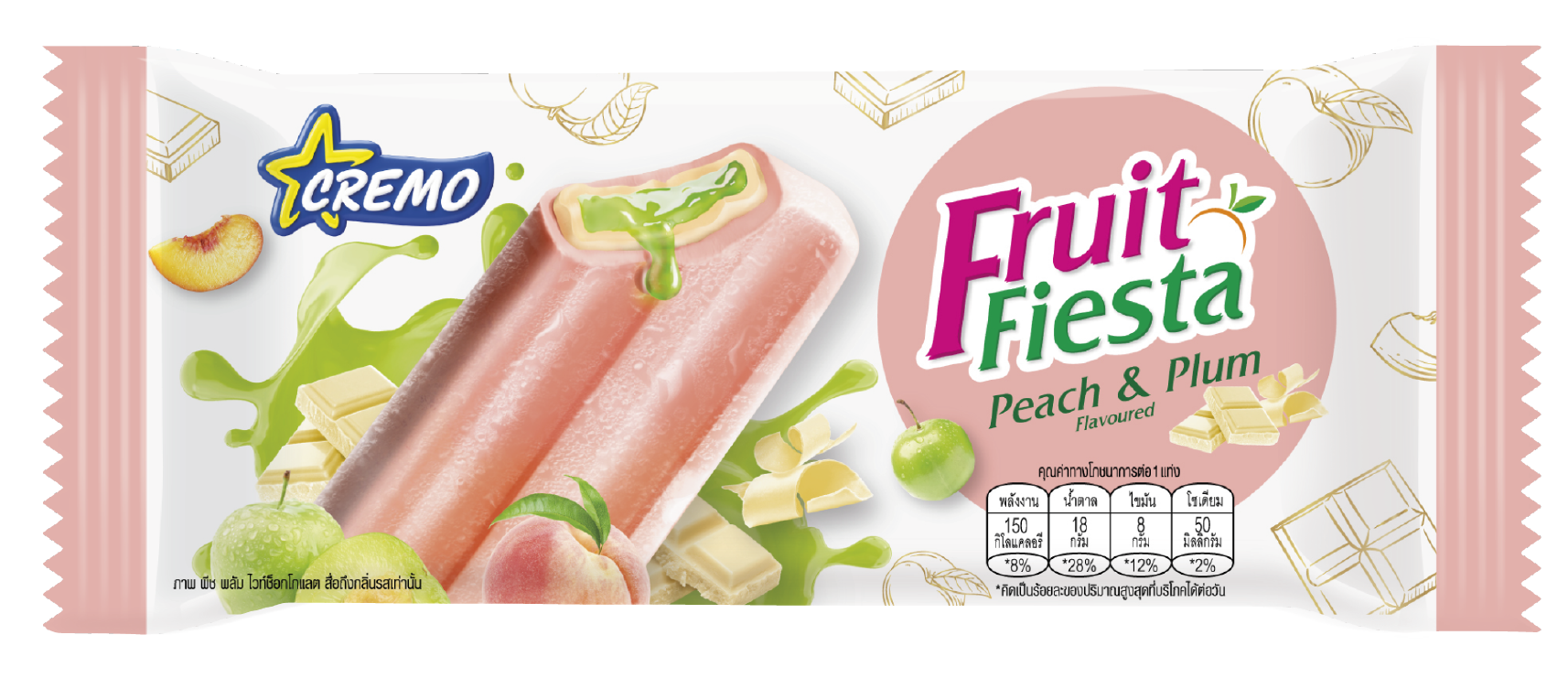 ฟรุ๊ตเฟียสตร้า พีชและพลัม | Fruit Fiesta | Ice cream Cremo | ไอศกรีมครีโม