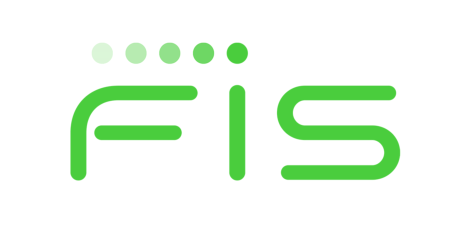 Green “fis” logo with four dots above the letters on a white background