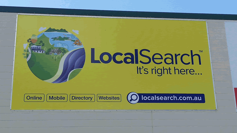 Yellow Localsearch Sign With Logo — Lehmann Print Solutions in Airlie Beach, QLD