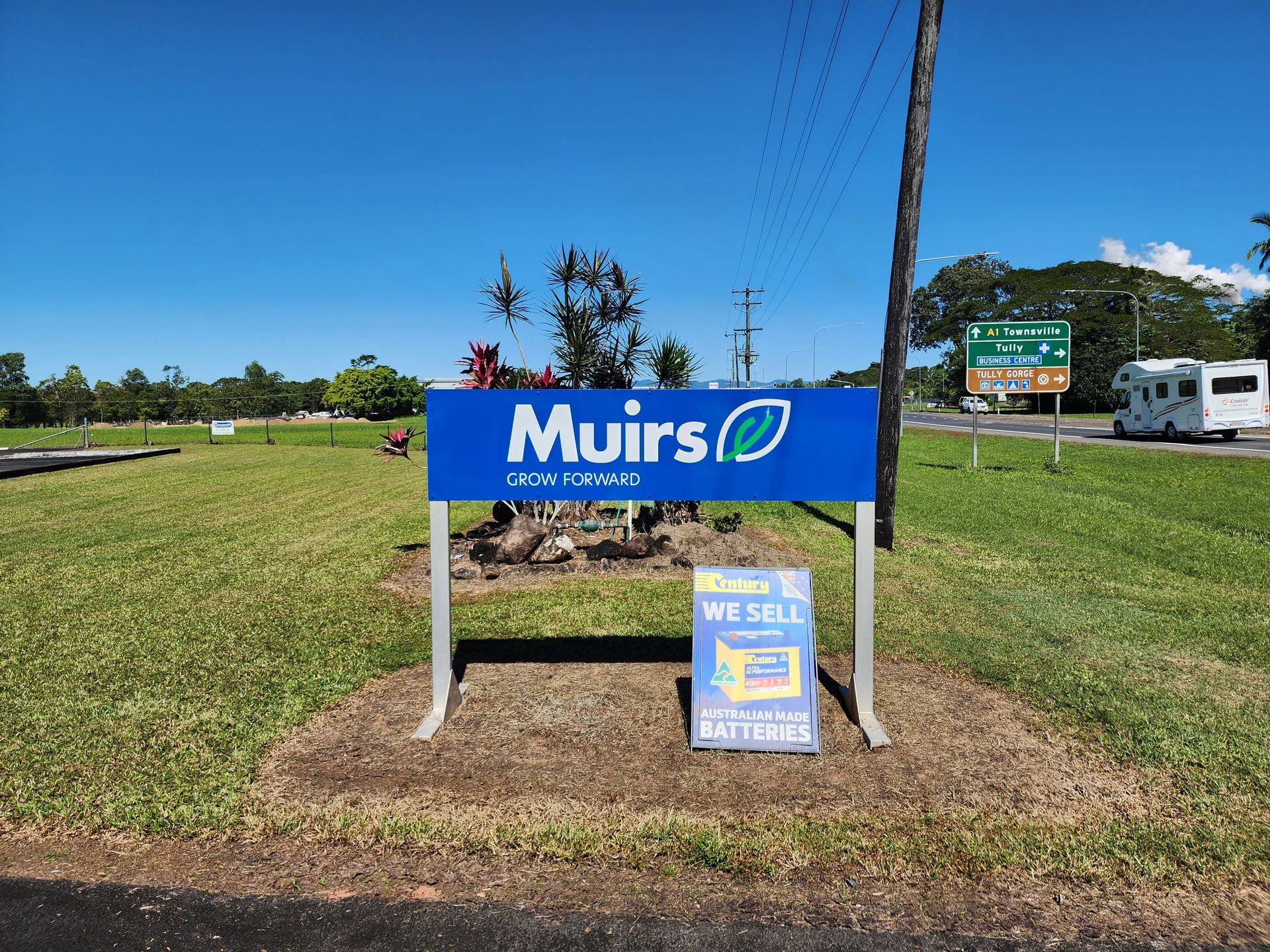 Muirs Real Estate Sign on a Grassy Roadside — Lehmann Print Solutions in Ayr, QLD