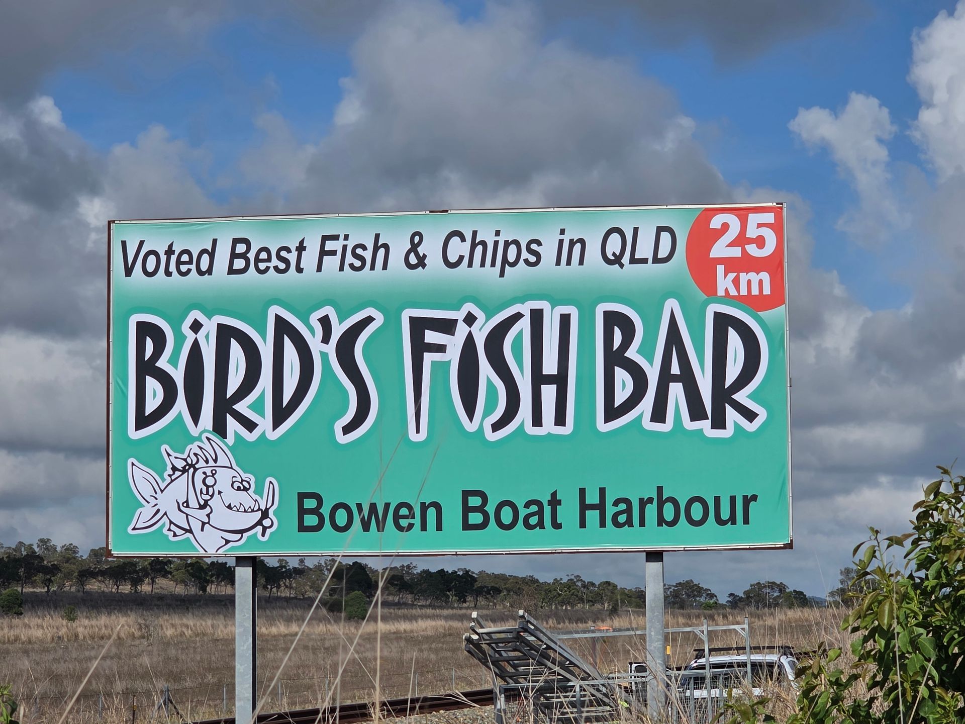 Sign for Bird’s Fish Bar, Bowen Boat Harbour — Lehmann Print Solutions in Bowen, QLD