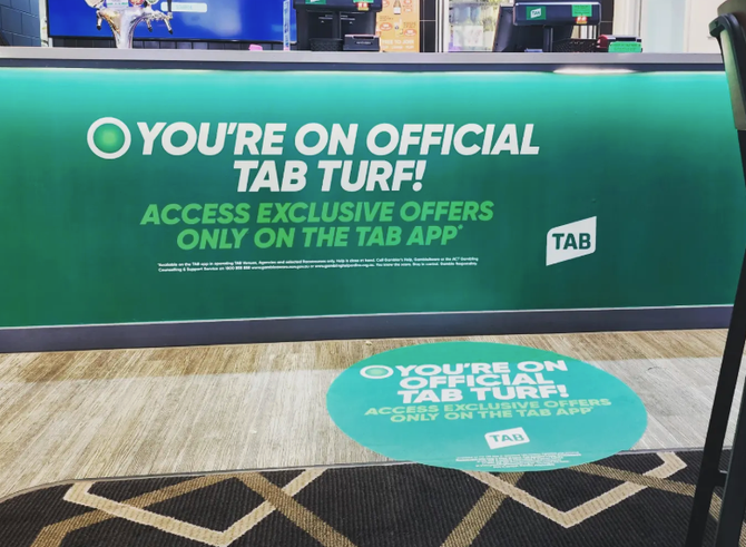 Green Betting Counter Sign — Lehmann Print Solutions in Bowen, QLD