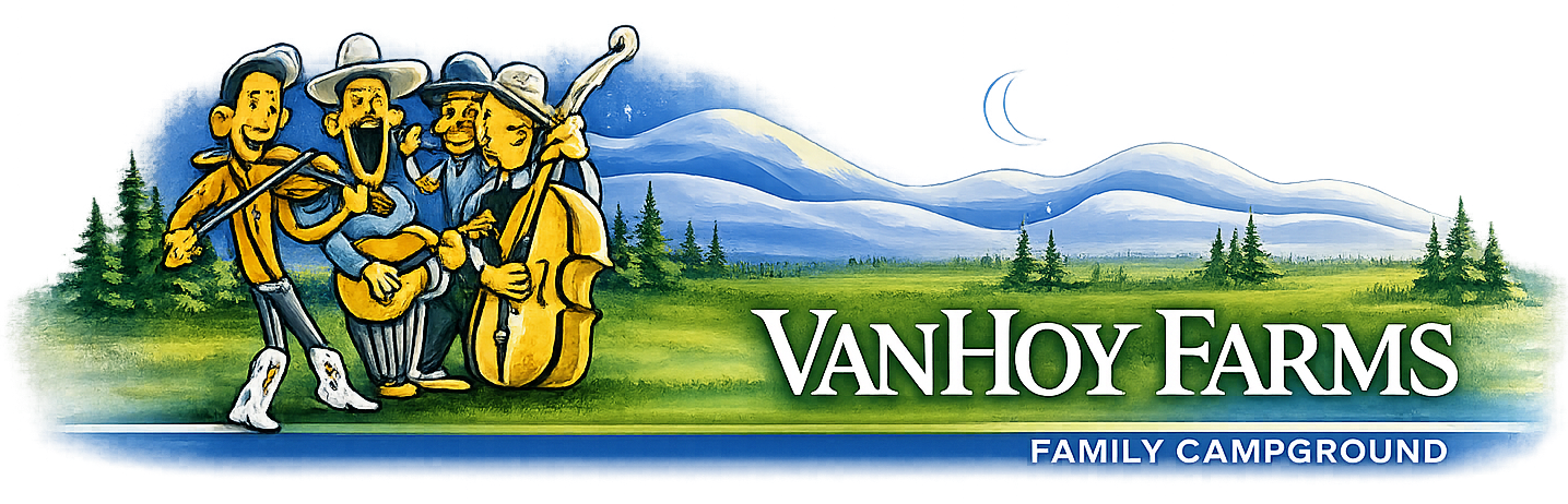 vanhoy farms family campground logo