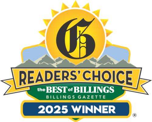 Readers' Choice award logo: yellow sun, stylized