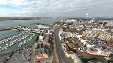 360 degree drone panoramas and time lapse