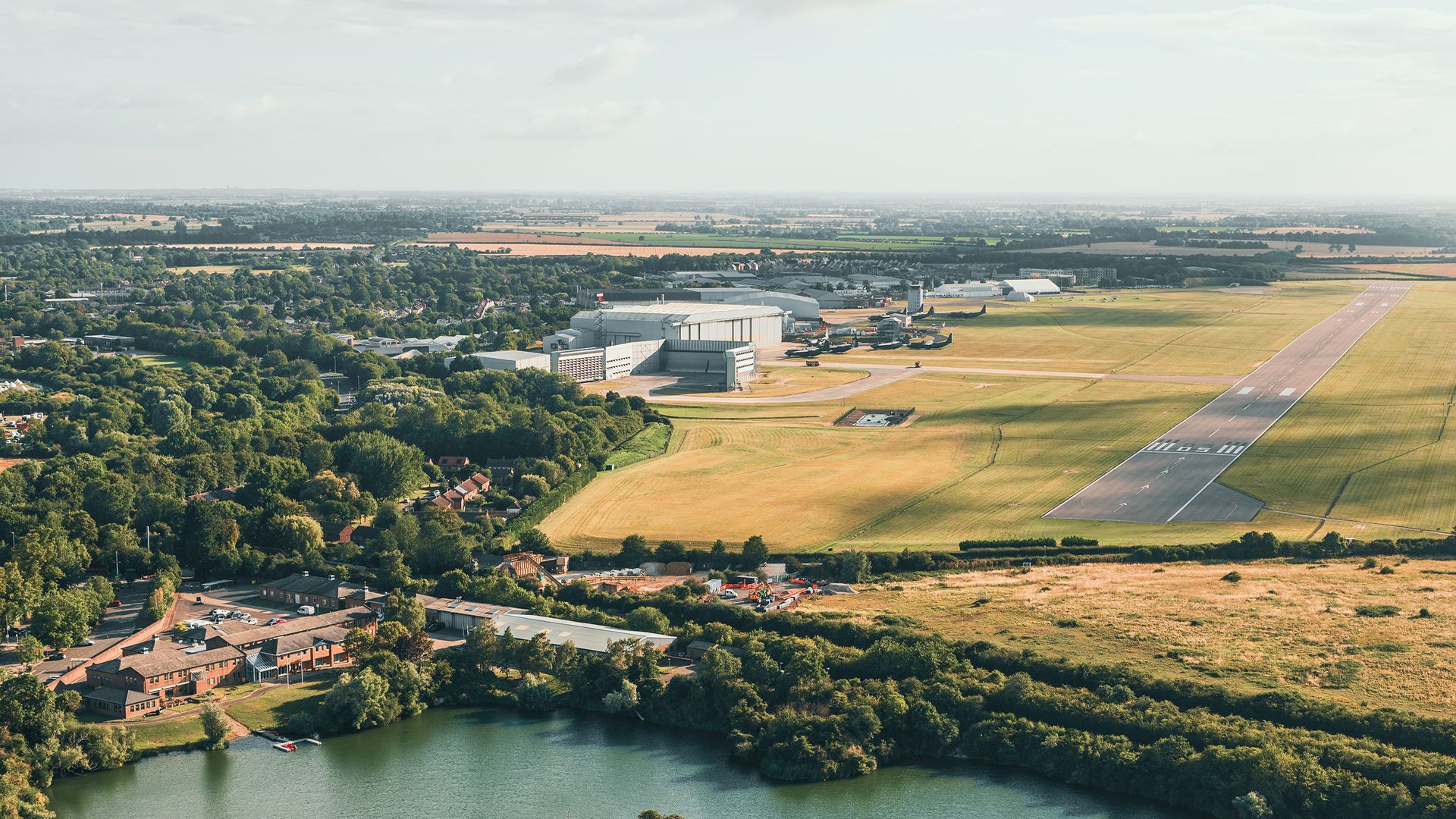 Aerial view of Cambridge East and the Cambridge Airport area, where a major new development is planned.