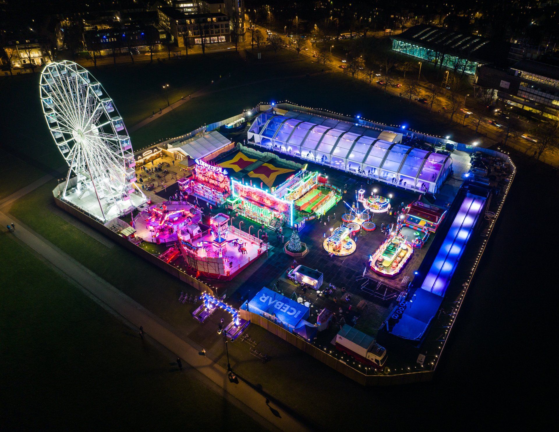 Night Drone Photography