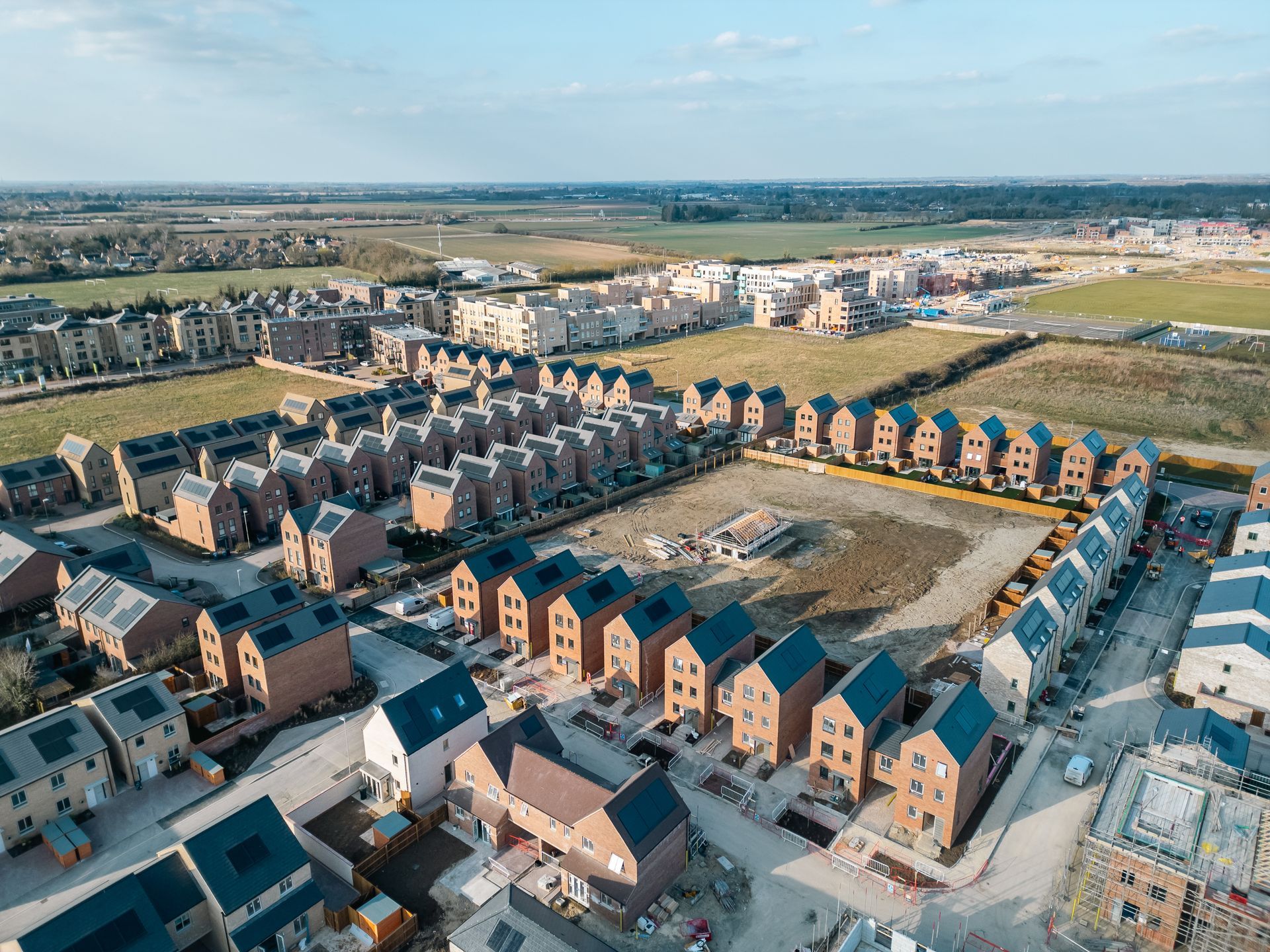 Darwin Green Development in Cambridge Drone Photo