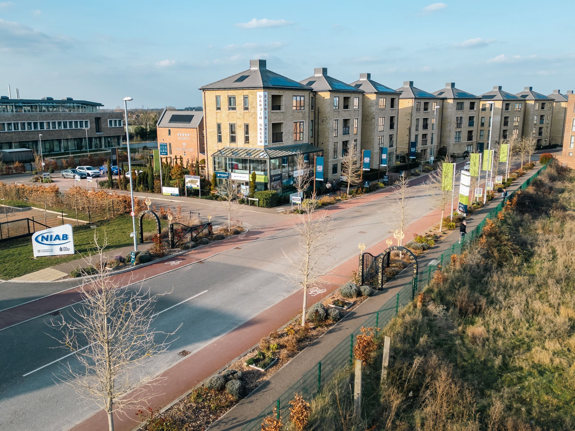 Darwin Green Development in Cambridge Drone Photo