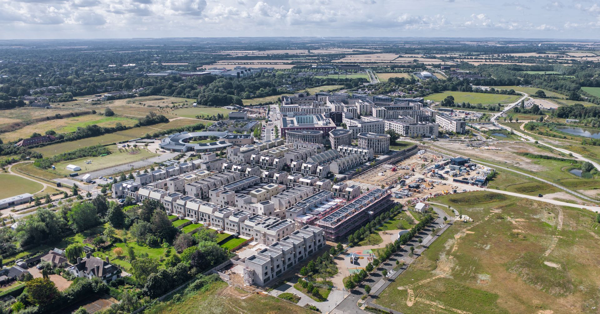 Drone photo of Eddington, Cambridge
