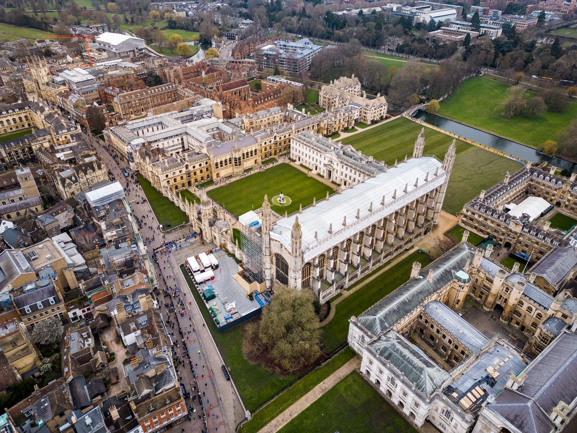 cambridge half marathon sky view