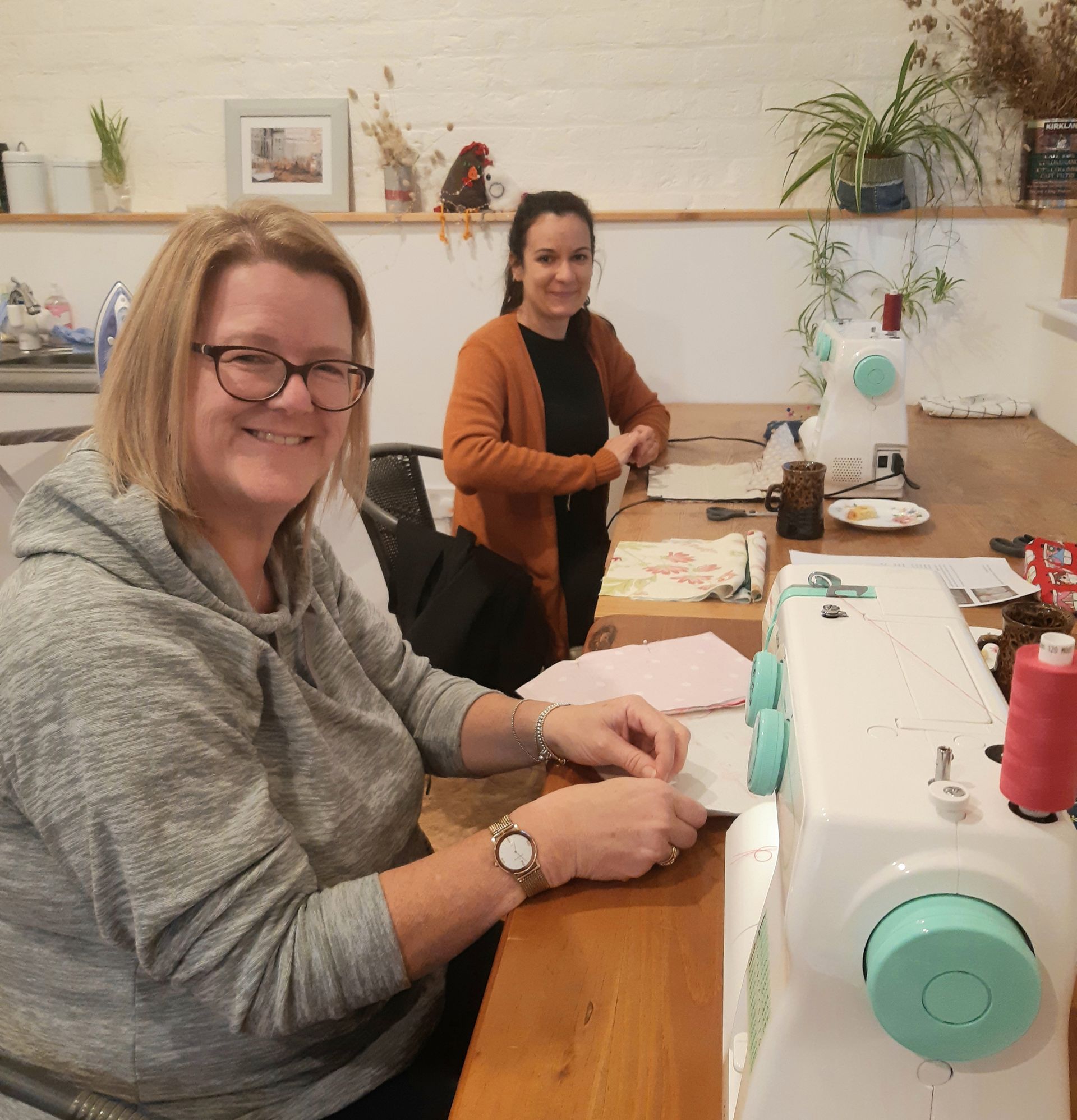 adults sewing