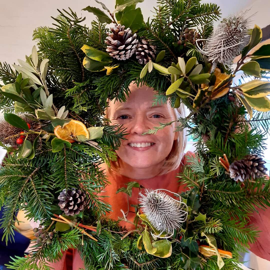 christmas wreath workshop foliage fresh