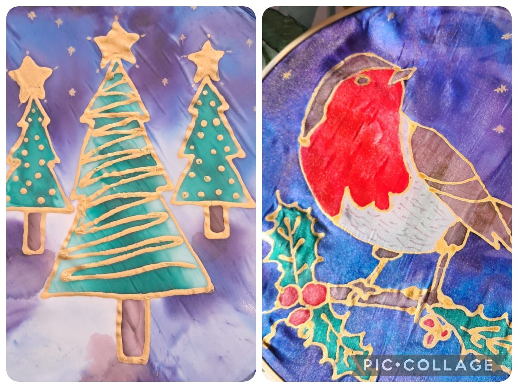 Silk Painting for Christmas