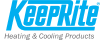 KeepRite Heating & Cooling Products logo in blue and gray text