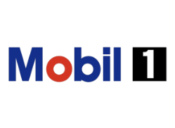 Mobil 1 logo in blue, red, black, and white text