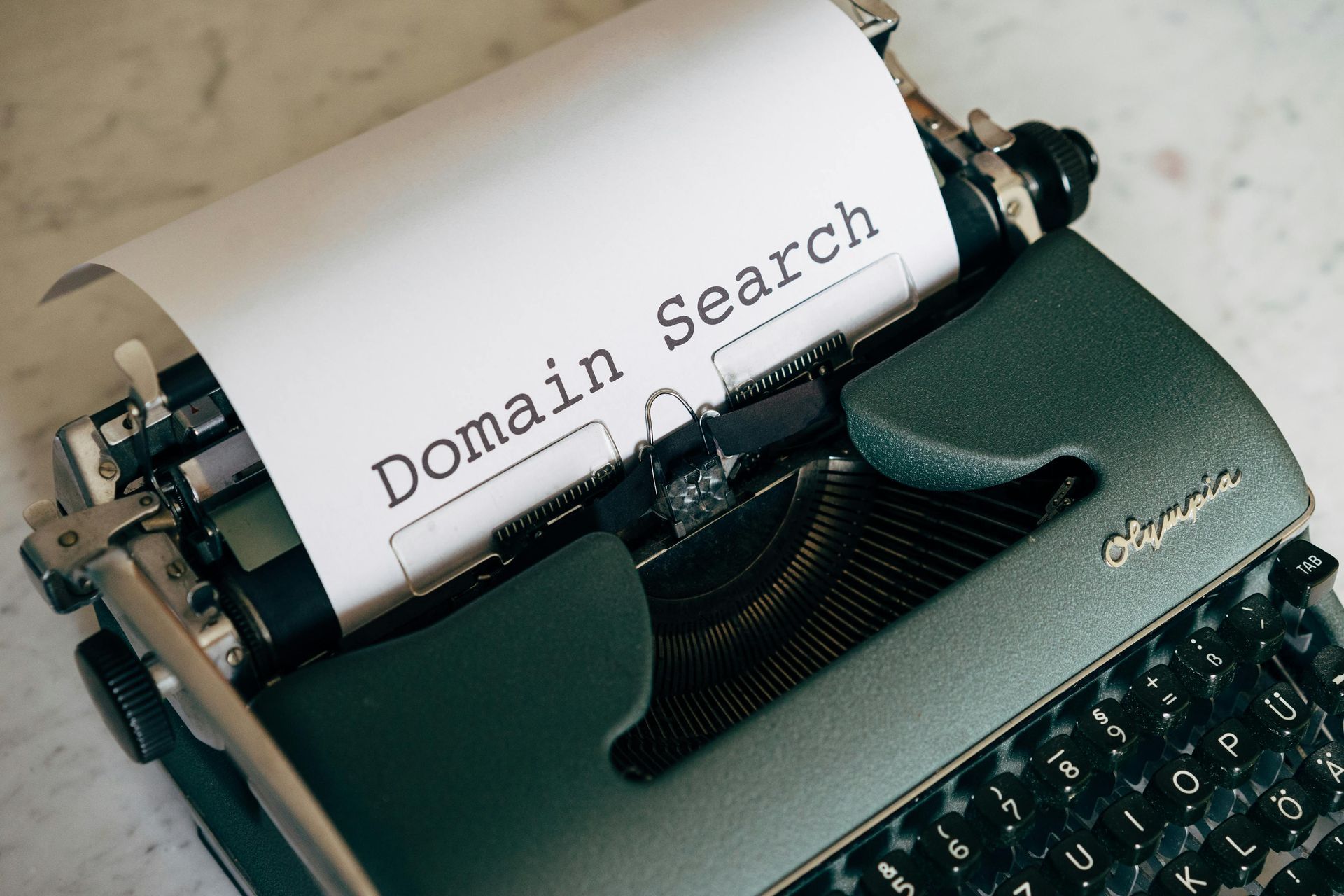 Green typewriter with 