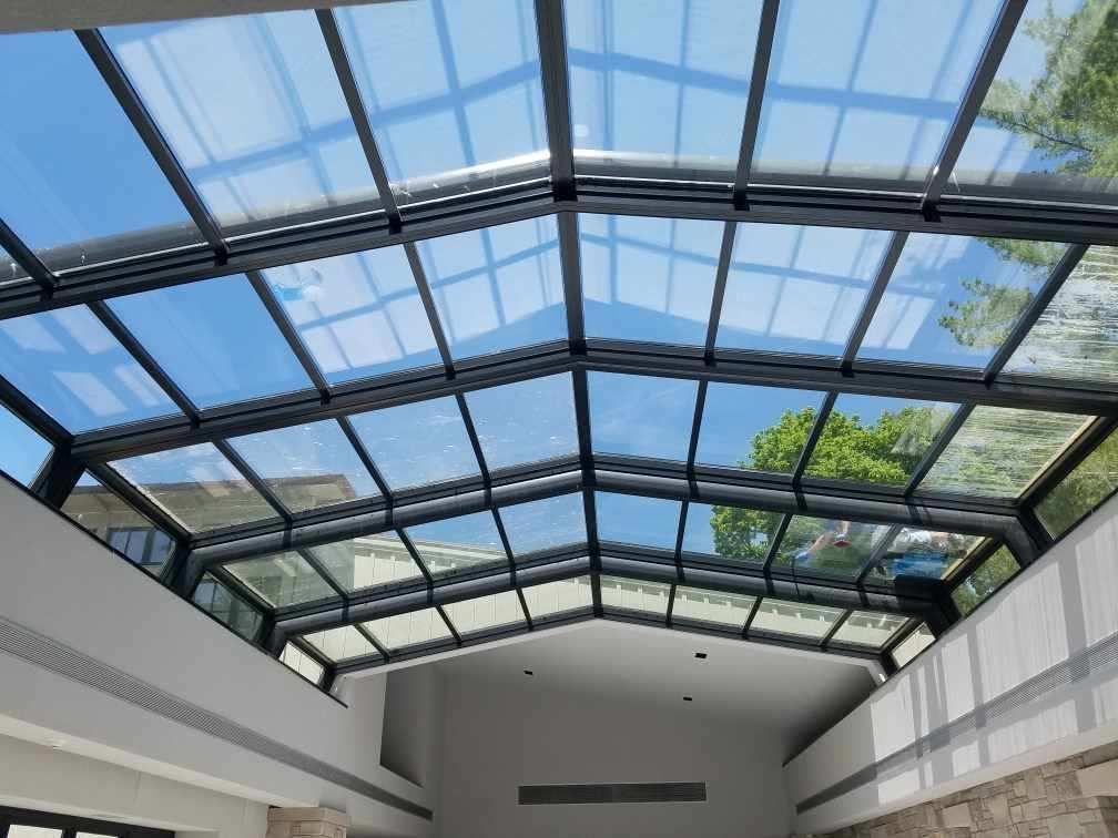 New cleaned large glass roof | Champaign, IL | Precision Maintenance