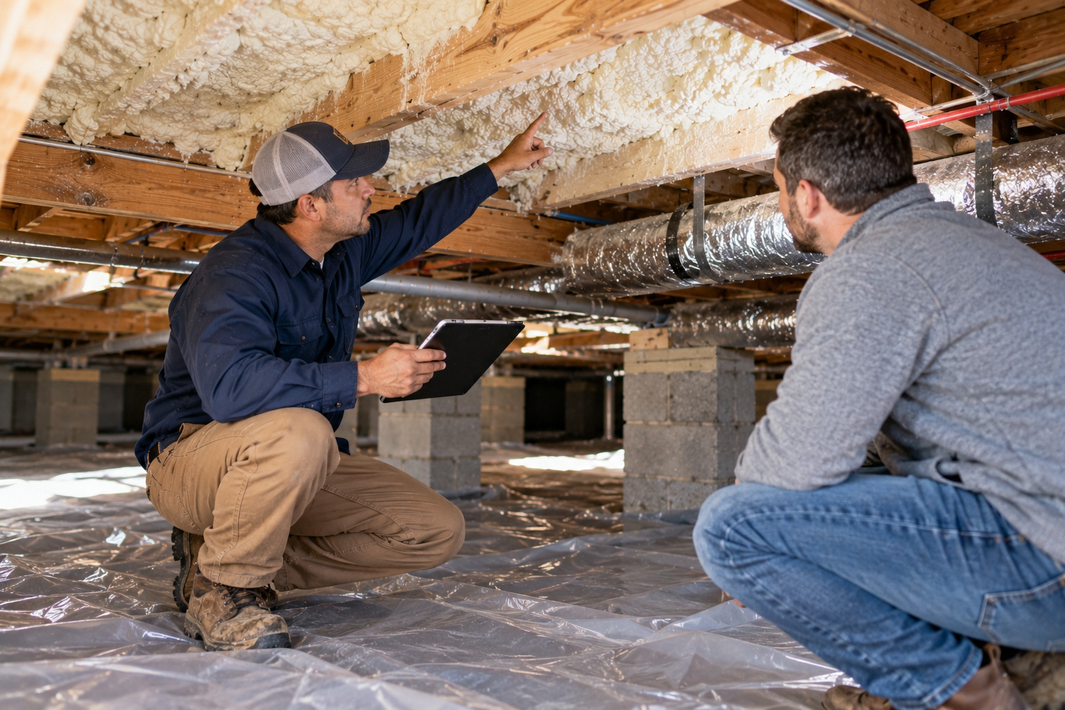 Killeen crawl space insulation cost assessment with spray foam expert