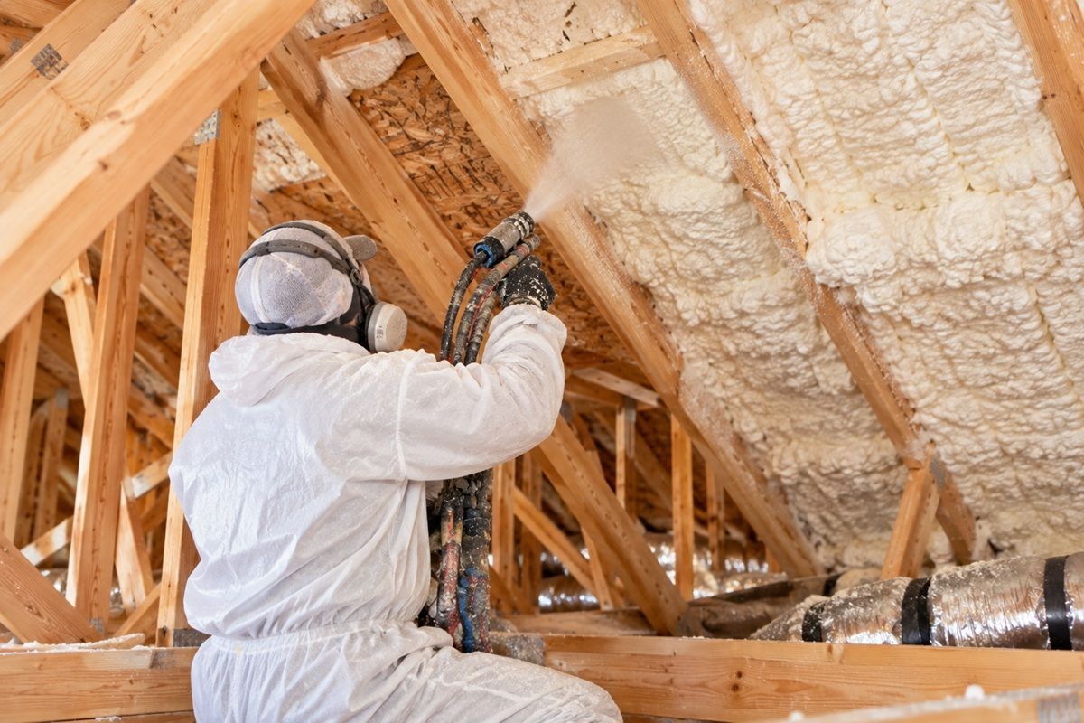 Attic spray foam insulation project in Killeen TX