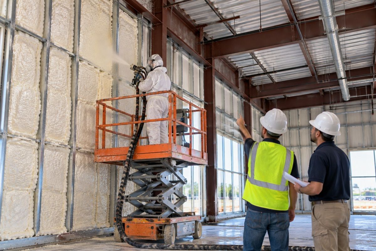 Commercial spray foam insulation installation in Killeen TX