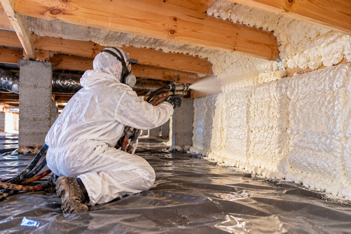 Crawl space insulation with spray foam in Killeen TX
