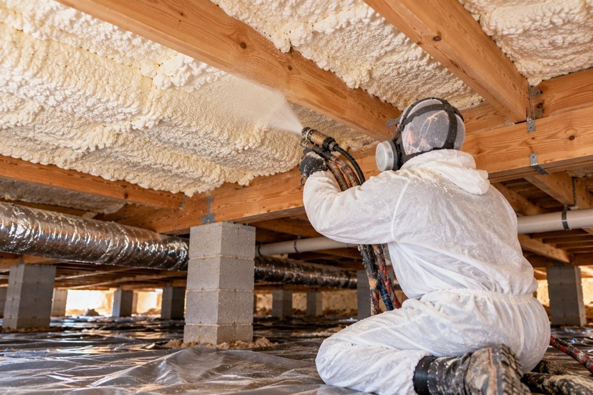 Crawl space spray foam insulation installation in Killeen TX
