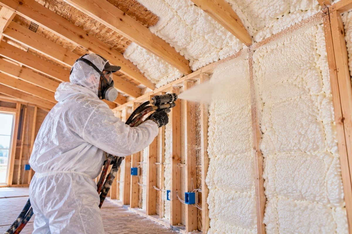 Open cell spray foam insulation project in Killeen TX