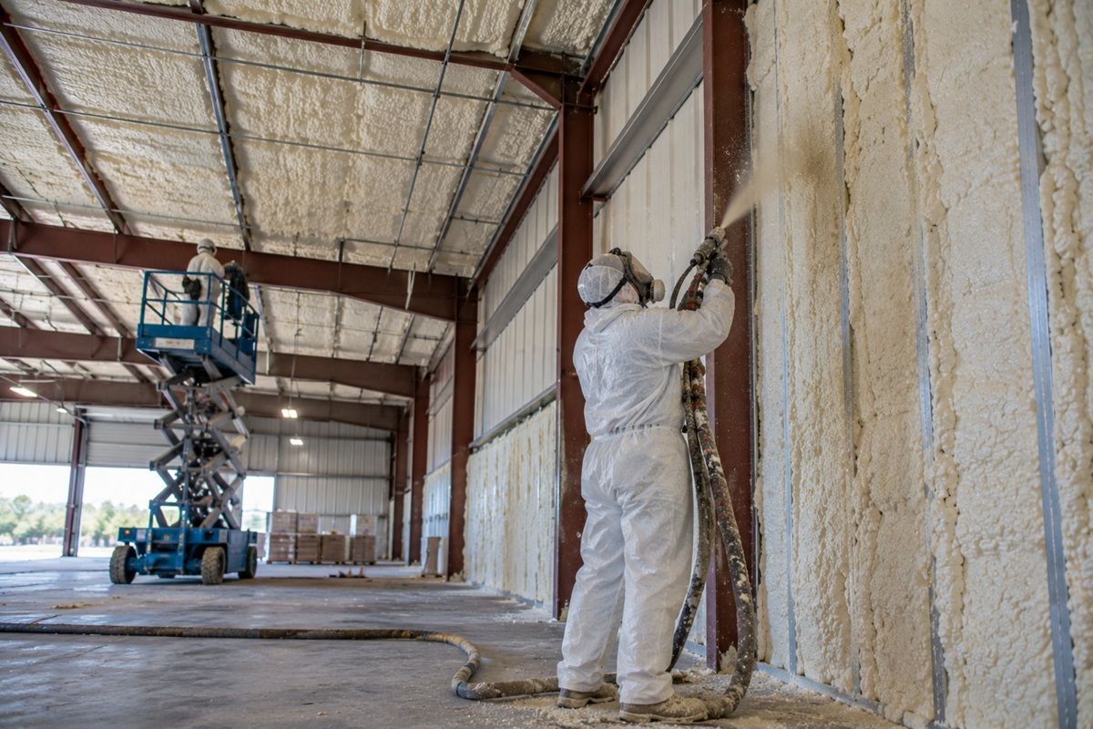 Commercial spray foam insulation project in Killeen TX