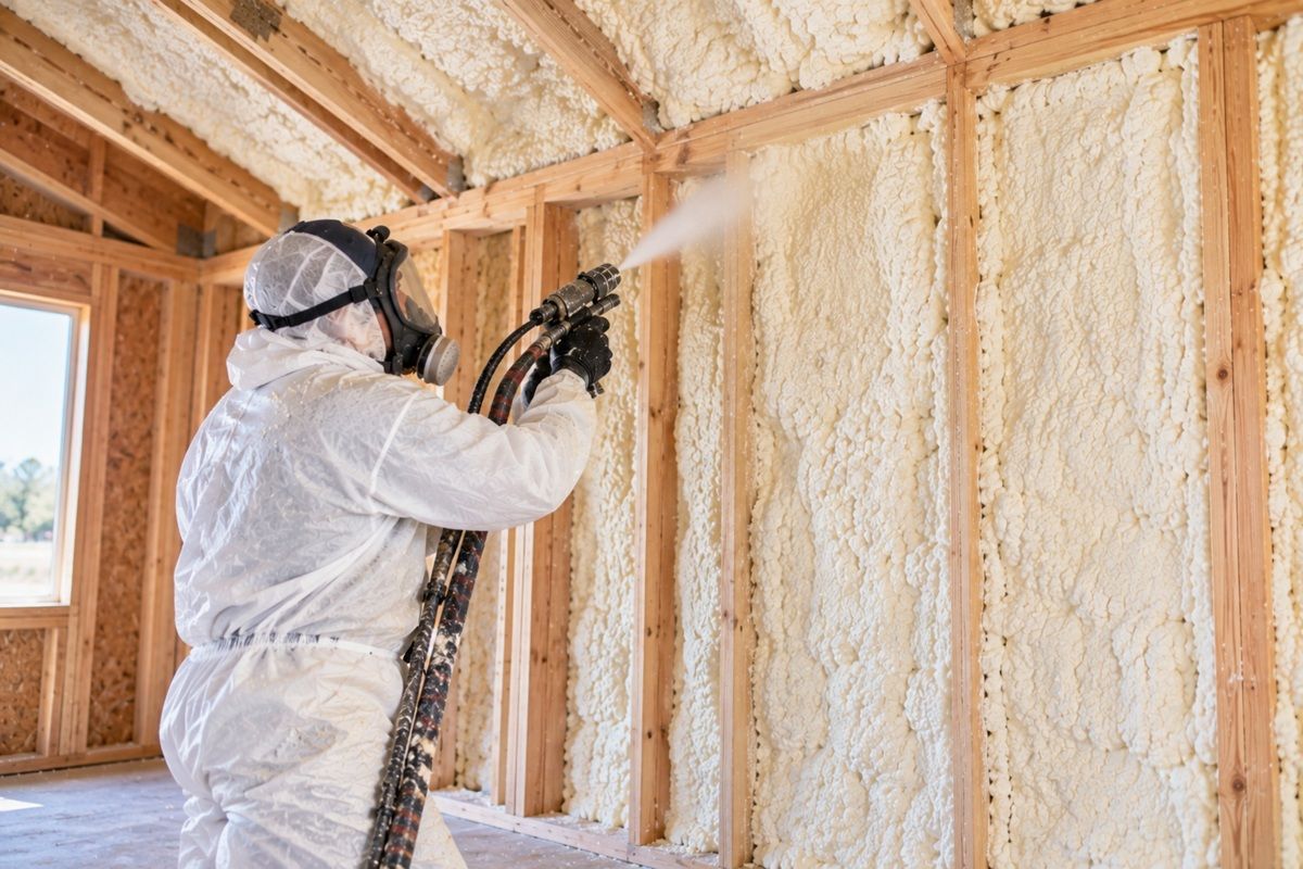 Open cell spray foam insulation installation in Killeen TX