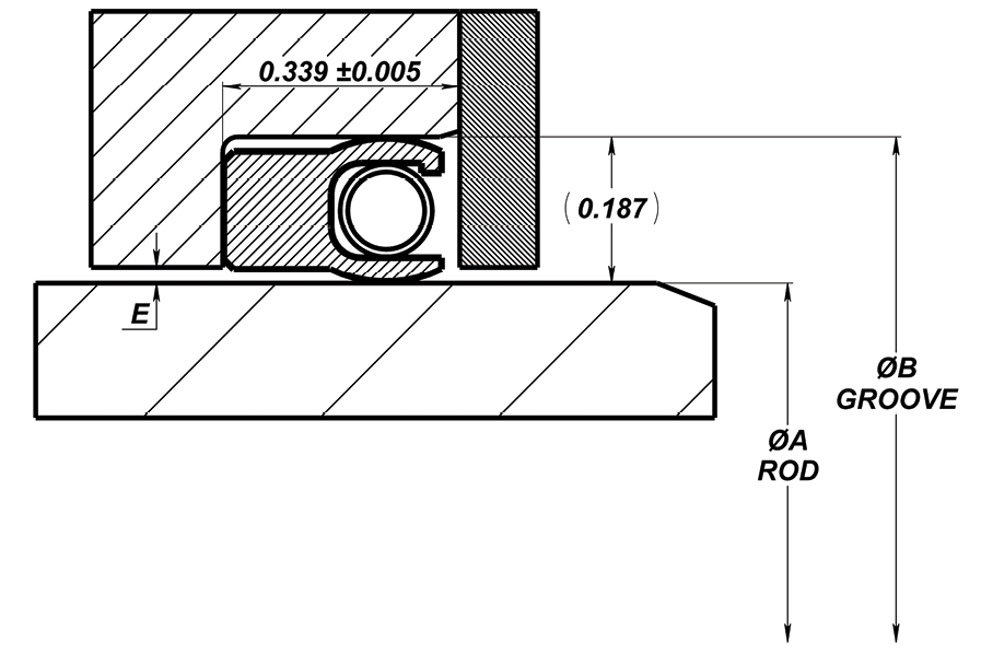 Extended Heel Helical Spring Energized Rod Seal