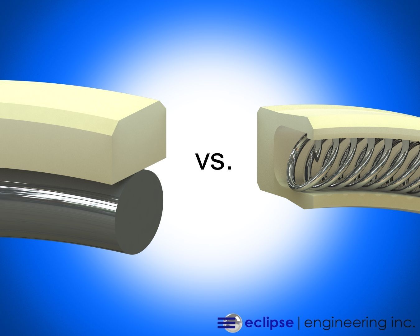 Side-by-side comparison graphic of two sealing solutions.